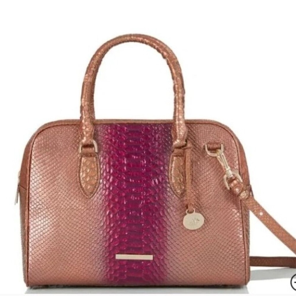 Brahmin Marissa Leather‎ Satchel Bag Pomegranate Harkness NWT
